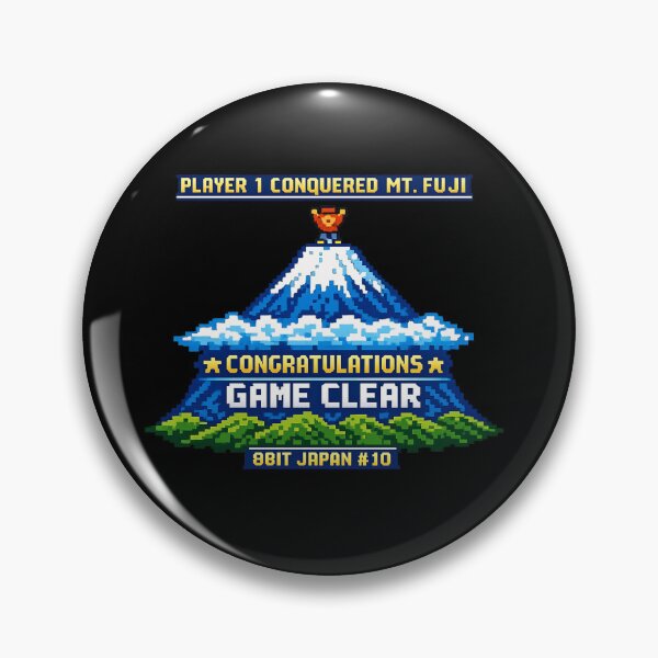 Item preview, Mt. Fuji Conquered 8-Bit Retro Game Pixel Art Design designed and sold by maaameee.