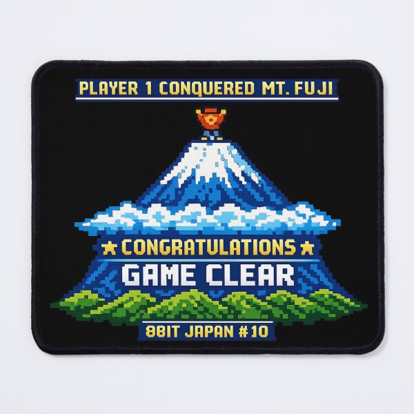 Item preview, Mt. Fuji Conquered 8-Bit Retro Game Pixel Art Design designed and sold by maaameee.