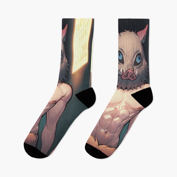 Item preview, Inosuke Hashibira Demon Slayer Boar Mask City Lights Night Portrait designed and sold by PMartistStudio.