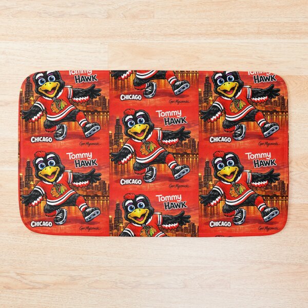 Item preview, Tommy Hawk Chicago Blackhawks Hockey Skyline  designed and sold by The Art Queen Of Michigan .