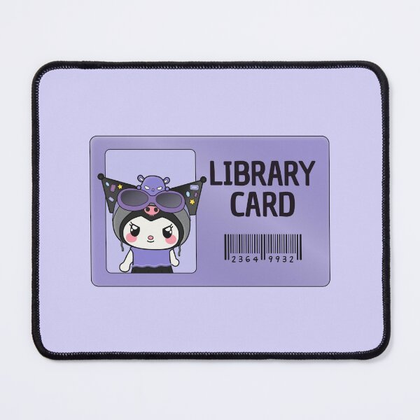 Item preview, kuromi (and baku) library card designed and sold by MoTaraDesigns.
