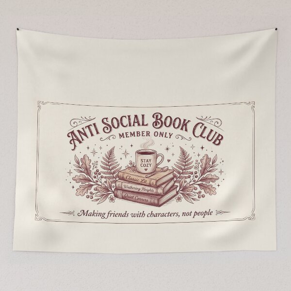 Item preview, Antisocial Book Club!! - Anti Social Book Club Member Only - Book Lovers Club - Antisocial Reading Member only designed and sold by SoffyLee586.