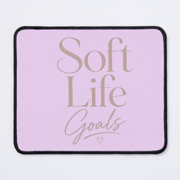 Item preview, Soft Life Goals Aesthetic Typography Minimalist Quote Design designed and sold by Sanika arts .