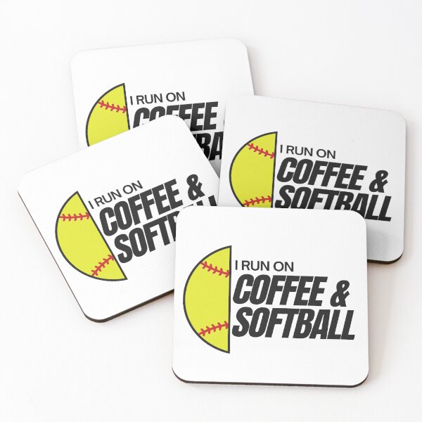 Item preview, I Run on Coffee and Softball Sports Mom designed and sold by everydayplay108.