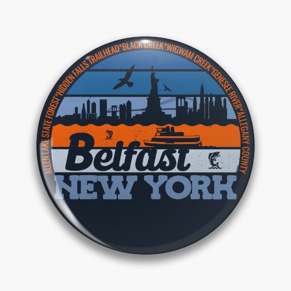 Item preview, Belfast New York Sunset Retro Vintage Local Pride Logo designed and sold by CRHPOD20.