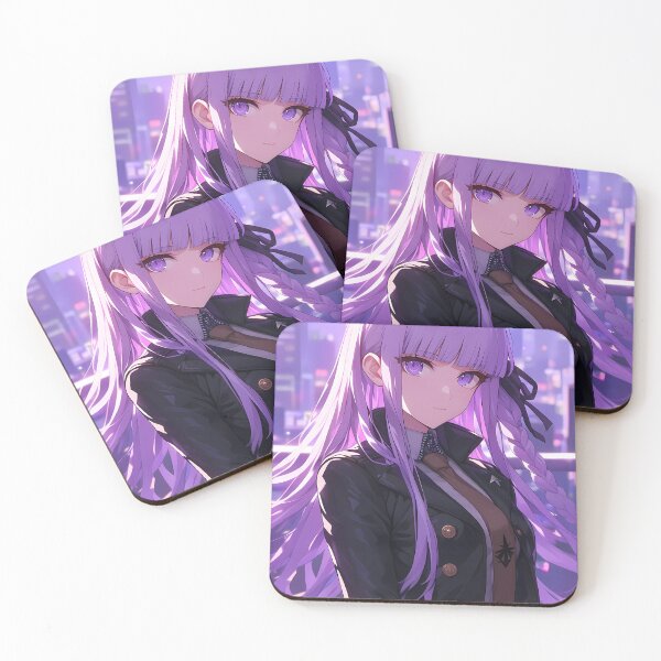 Item preview, Kyoko Kirigiri Danganronpa Purple Hair Neon Mystery designed and sold by PMartistStudio.