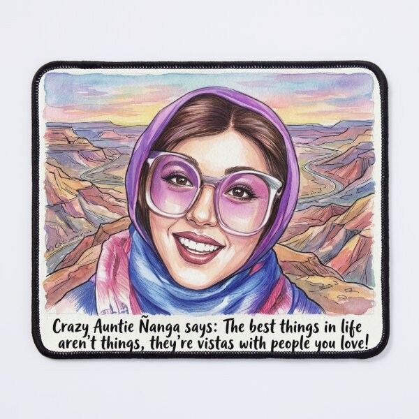 Item preview, Auntie Ñanga Travel Vistas: Funny Inspirational Adventure Art designed and sold by KabronX.