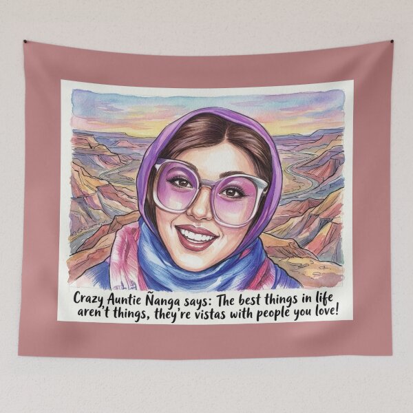 Item preview, Auntie Ñanga Travel Vistas: Funny Inspirational Adventure Art designed and sold by KabronX.