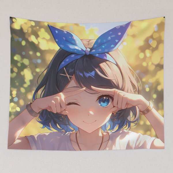 Item preview, Ruka Sarashina Rent A Girlfriend Cute Wink Hair Bow Sunshine designed and sold by PMartistStudio.