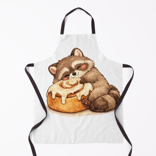 Item preview, Cute raccoon hugging a giant cinnamon roll with icing designed and sold by jgvisualarts.