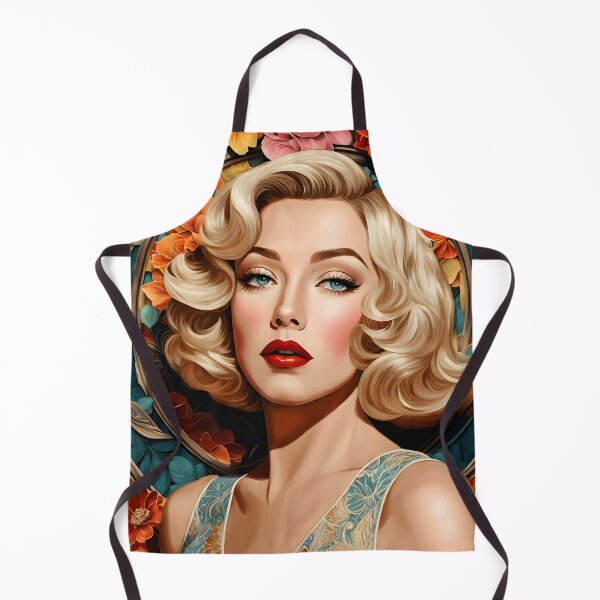 Item preview, Gloria Grahame - Oblique Ink and Floral #24003 - Hollywood Legend Art Nouveau Illustration designed and sold by centuryretromedia.