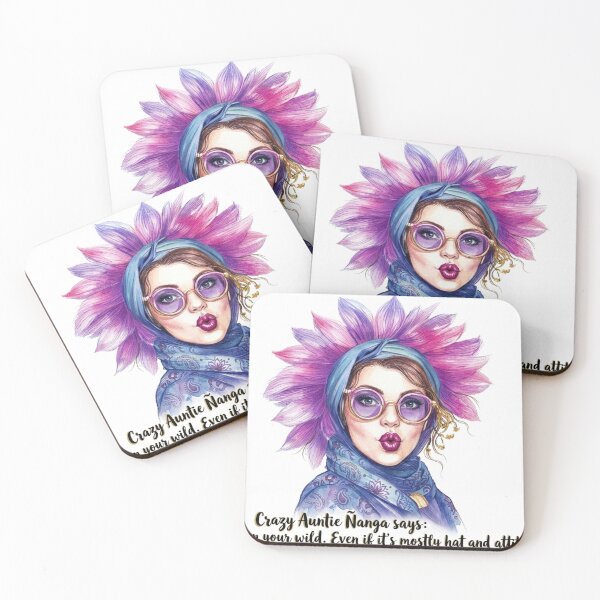 Item preview, Auntie Ñanga Own Your Wild: Funny Boho Flower Art designed and sold by KabronX.