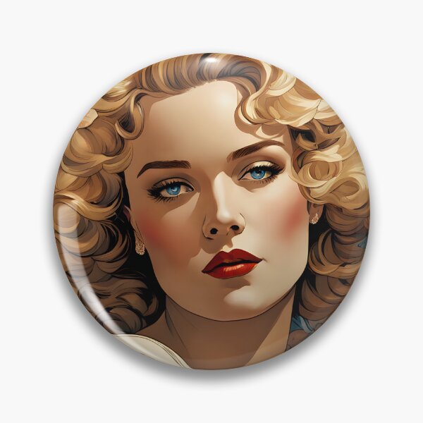 Item preview, Frances Farmer - Oblique Ink and Floral #24001 - Hollywood Legends Art Nouveau Illustration designed and sold by centuryretromedia.