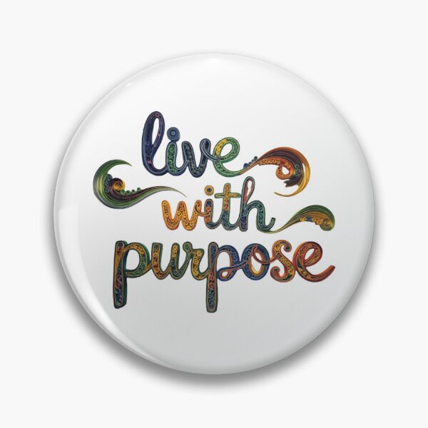 Item preview, Live with Purpose – Colorful Motivational Typography Art designed and sold by Radhestore.