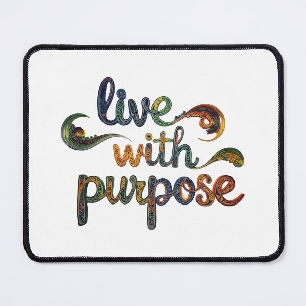 Item preview, Live with Purpose – Colorful Motivational Typography Art designed and sold by Radhestore.