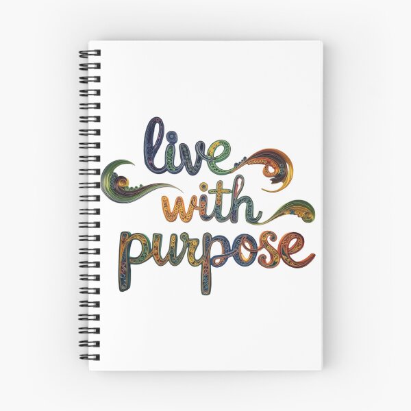 Item preview, Live with Purpose – Colorful Motivational Typography Art designed and sold by Radhestore.