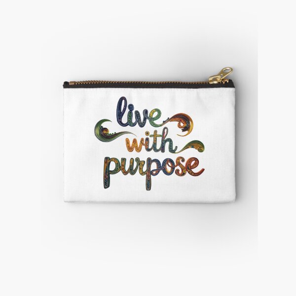 Item preview, Live with Purpose – Colorful Motivational Typography Art designed and sold by Radhestore.