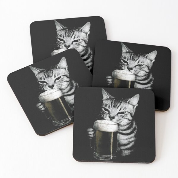 Item preview, Cat drinking beer y2k designed and sold by LiuTiuuu.