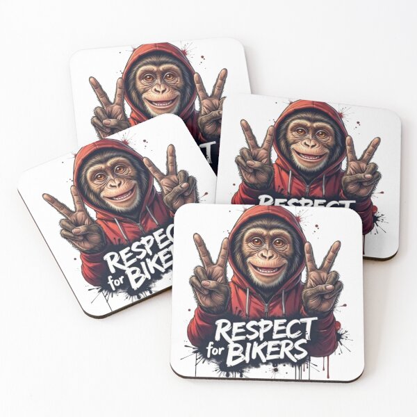 Item preview, Urban Primate: Respect for Bikers Hooded Chimp Graphic Art designed and sold by Zenvique Art.