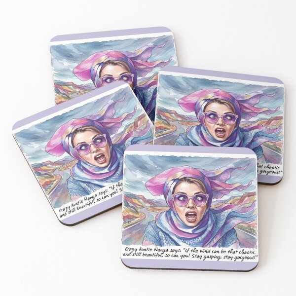 Item preview, Auntie Ñanga Chaotic Beauty: Funny Travel & Road Trip Art designed and sold by KabronX.