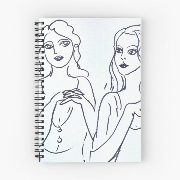 Item preview, Minimalist Line Art Women Duo Elegant Feminine Body designed and sold by TinTinBloom.