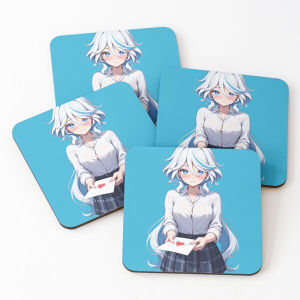Item preview, Tearful Tide Confession - Melancholic Anime Schoolgirl with Love Letter designed and sold by Jimakmo.