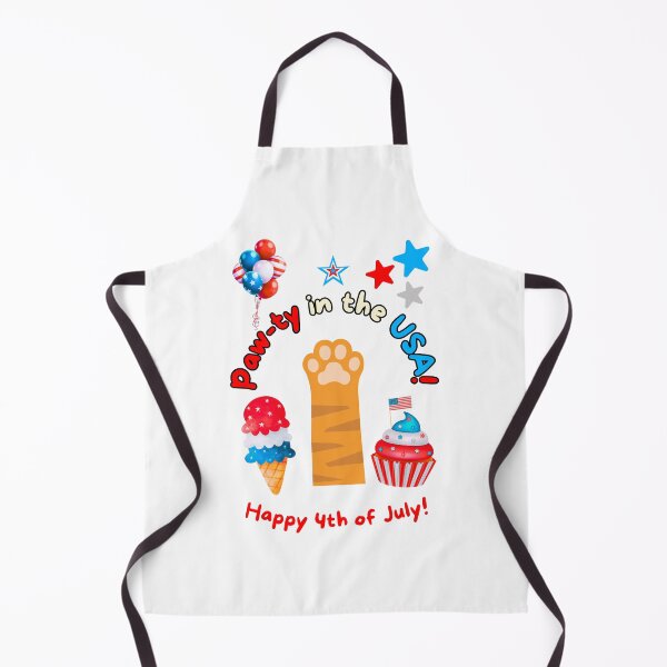 Item preview, 4th of July Orange Cat Paw-ty in the USA designed and sold by MYCatStuff.