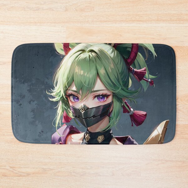 Item preview, Kuki Shinobu Genshin Impact Lotus Flower Armor Close Up Masked designed and sold by Tokyonomad.