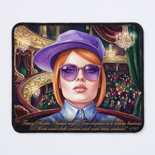 Item preview, Fancy Auntie Ñanga True Elegance: Funny Wine & Theater Art designed and sold by KabronX.