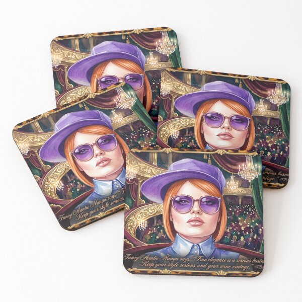 Item preview, Fancy Auntie Ñanga True Elegance: Funny Wine & Theater Art designed and sold by KabronX.