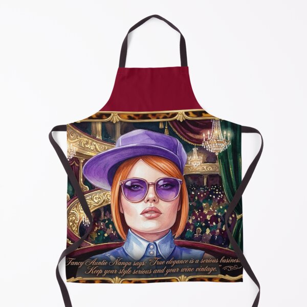 Item preview, Fancy Auntie Ñanga True Elegance: Funny Wine & Theater Art designed and sold by KabronX.