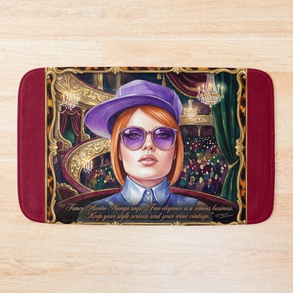 Item preview, Fancy Auntie Ñanga True Elegance: Funny Wine & Theater Art designed and sold by KabronX.