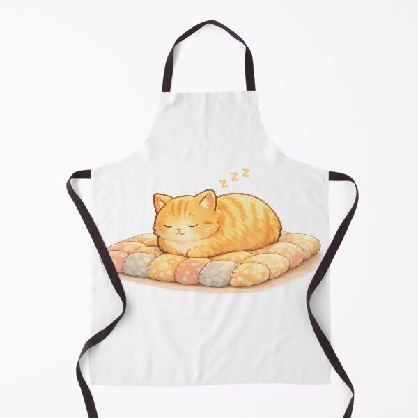 Item preview, Cute sleeping orange tabby cat on a patchwork cushion by a rainy window designed and sold by jgvisualarts.
