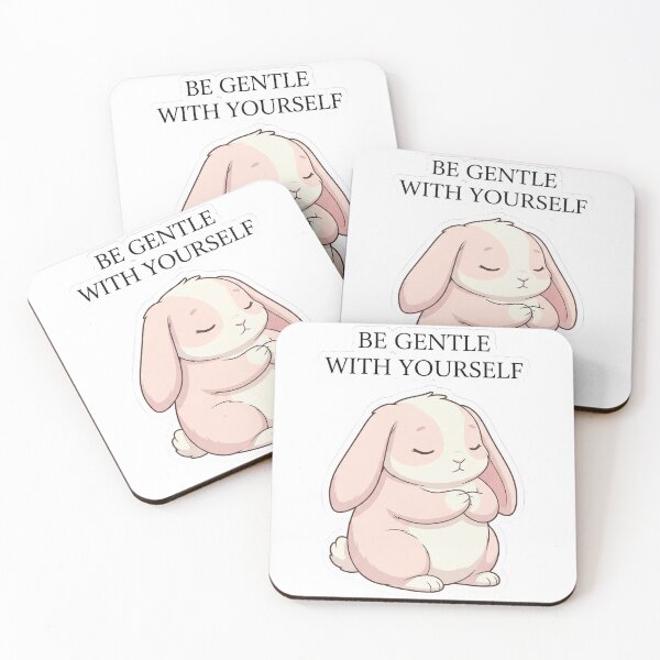 Item preview, Be Gentle With Yourself Bunny Sticker designed and sold by wildbest.