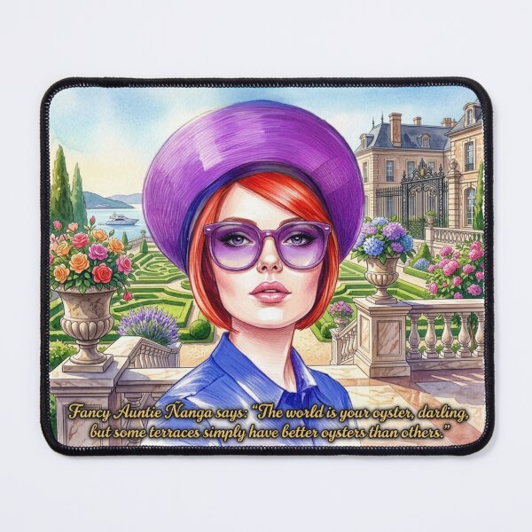 Item preview, Fancy Auntie Ñanga The World Is Your Oyster: Funny Luxury Travel Art designed and sold by KabronX.