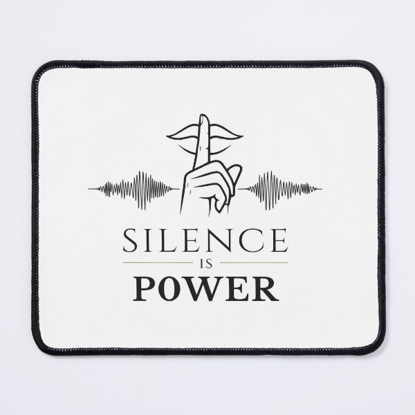 Item preview, Silence Is Power – Minimalist Typography with Sound Wave Concept designed and sold by Zayn Studio.