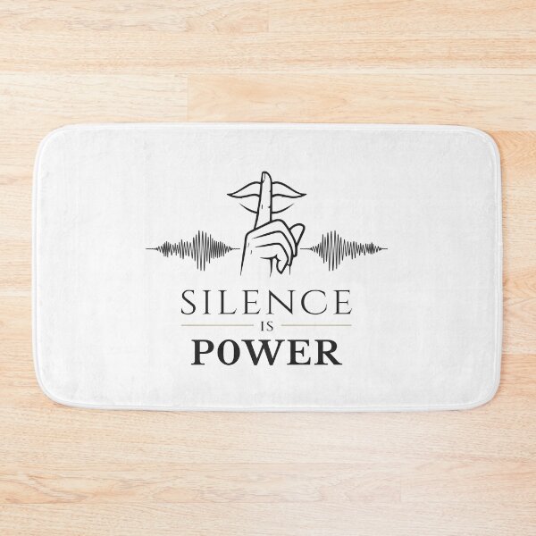 Item preview, Silence Is Power – Minimalist Typography with Sound Wave Concept designed and sold by Zayn Studio.