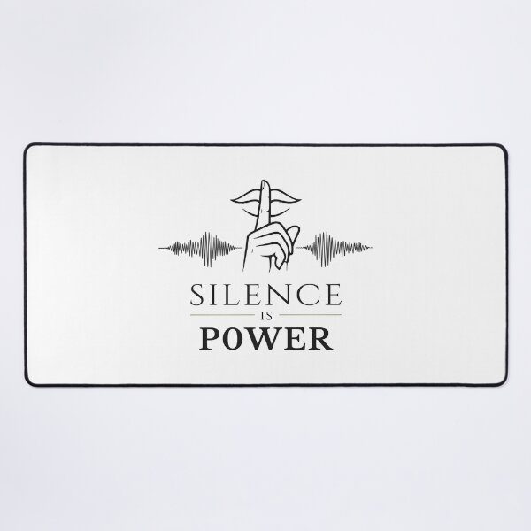 Item preview, Silence Is Power – Minimalist Typography with Sound Wave Concept designed and sold by Zayn Studio.