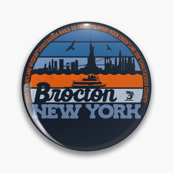 Item preview, Brocton New York Sunset Retro Vintage Local Pride Logo designed and sold by CRHPOD20.