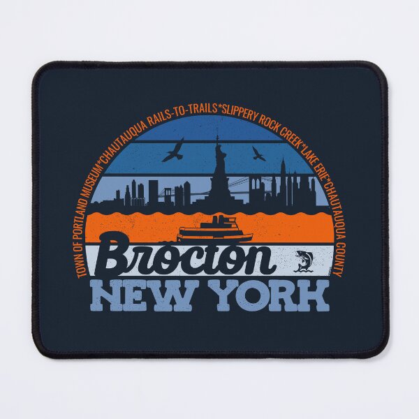 Item preview, Brocton New York Sunset Retro Vintage Local Pride Logo designed and sold by CRHPOD20.