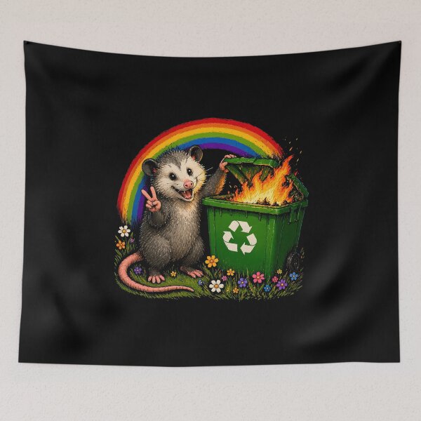 Item preview, Possum Rainbow Dumpster Fire designed and sold by JODYSMORGAN.