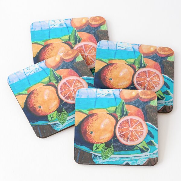 Item preview, Blood Oranges on Blue designed and sold by Kristine's Artwork .