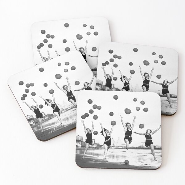 Item preview, Beach Dancers Vintage Black and White Old Photo designed and sold by IconicArchive.