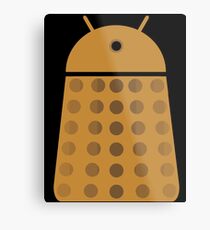 Droidarmy: Dalek - Dalek Gold Sticker Metal Print