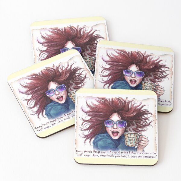 Item preview, Auntie Ñanga Morning Chaos Fuel: Funny Coffee & Bedhead Art designed and sold by KabronX.