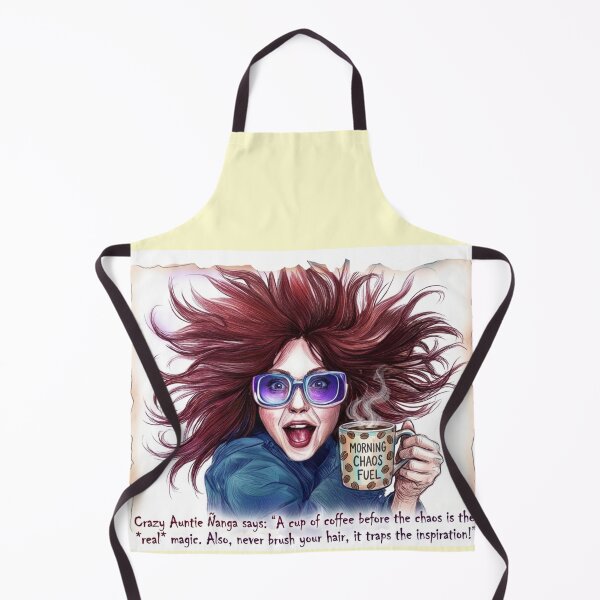 Item preview, Auntie Ñanga Morning Chaos Fuel: Funny Coffee & Bedhead Art designed and sold by KabronX.