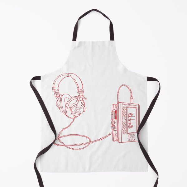 Item preview, Retro Walkman Cassette Player Graphic Tee (Red Lines) – 80s 90s Music Nostalgia Y2K Streetwear T-Shirt designed and sold by analogdigitalvz.