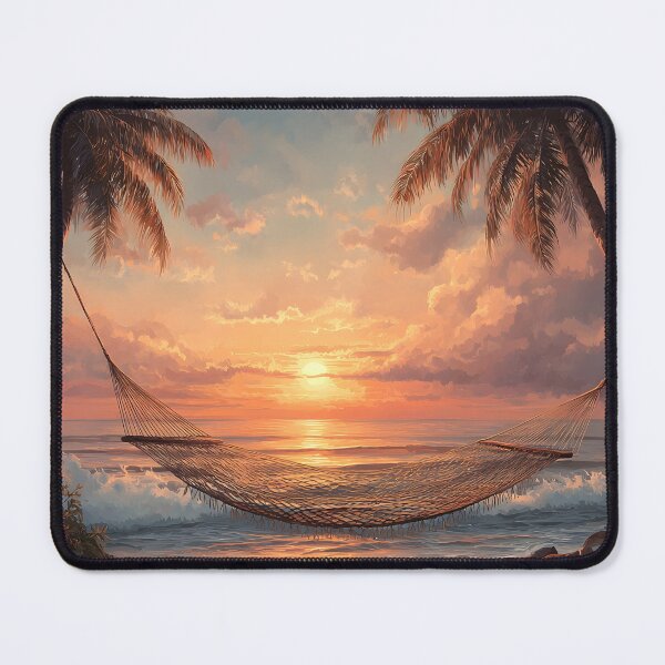 Item preview, beach hammock between two palm trees designed and sold by dcrc.