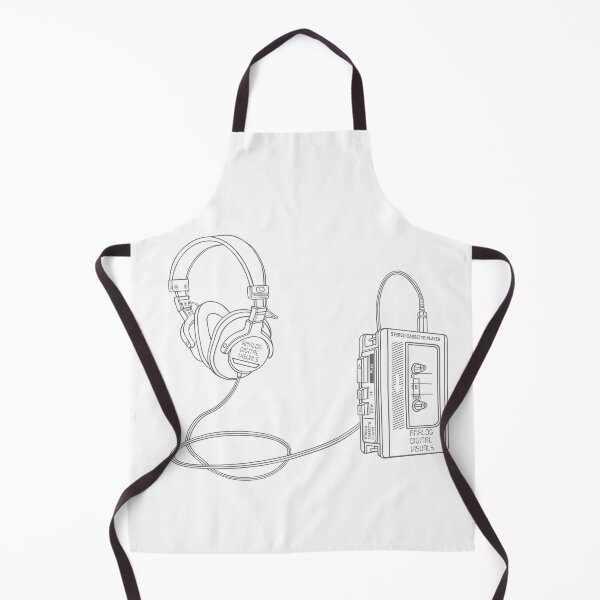 Item preview, Retro Walkman Cassette Player Graphic Tee (Dark Silver Lines) – 80s 90s Music Nostalgia Y2K Streetwear T-Shirt designed and sold by analogdigitalvz.