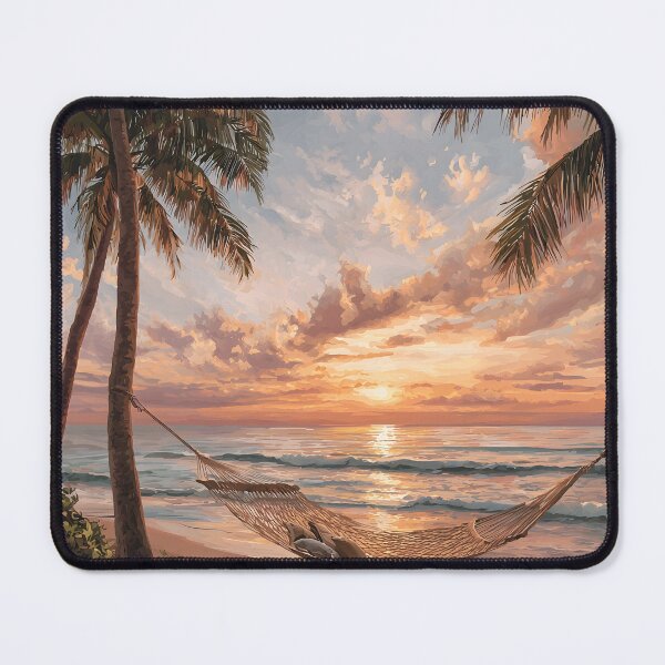 Item preview, beach hammock between two palm trees designed and sold by dcrc.